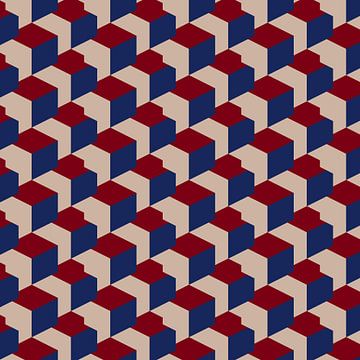 Modern abstract geometrisch patroon in retrostijl nr. 10 van Dina Dankers