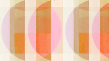 Mid Century Bauhaus Shapes Pink Peach III by FRESH Fine Art