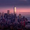 Skyline von New York City bei Sonnenuntergang von Mark Bolijn