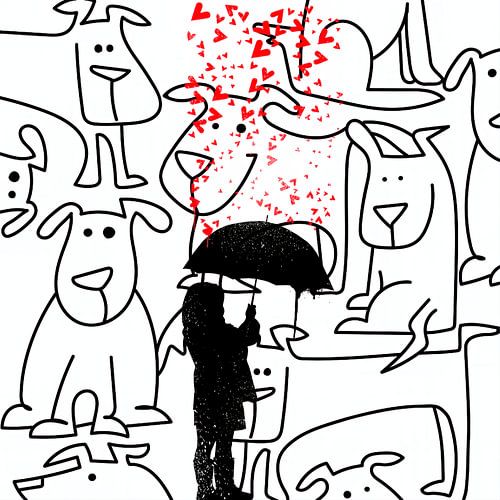 Hommage Banksy - Love is in the Air - RED sur Team W 32 Gallery