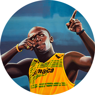 Usain Bolt Schilderij van Paul Meijering