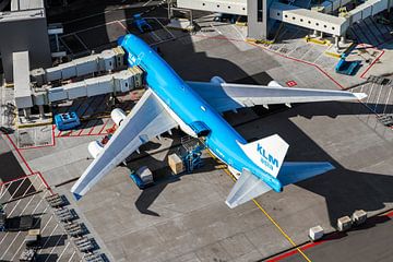 Boeing 747 van KLM aan de gate van Jeffrey Schaefer