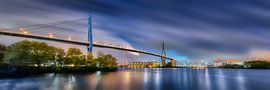 Port of Hamburg with Köhlbrand bridge and container terminal by Voss photography