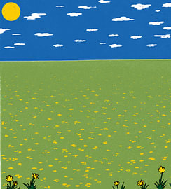 Sunny Meadow with Yellow Flowers by MPROJECT