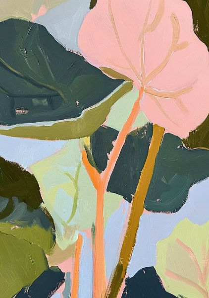 Botanical, Abstract, Fauvism, Plant by Niklas Maximilian