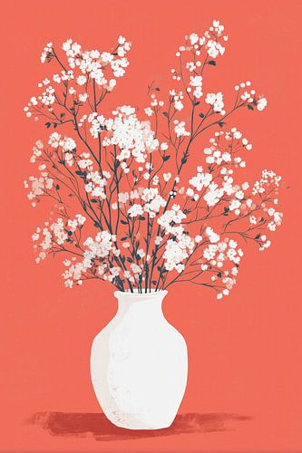 White Blossom in a Vase