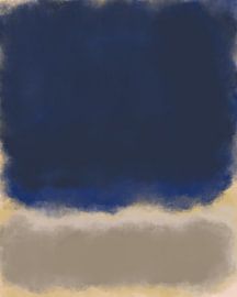 Blue, white, grey. Color field painting inspired by Mark Rothko. by Dina Dankers