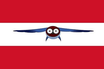 Swallow with the Upland flag