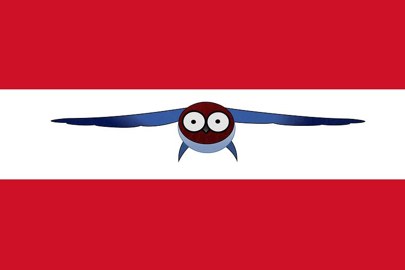 Hirondelle avec le drapeau d'Upland par Grüntyers .
