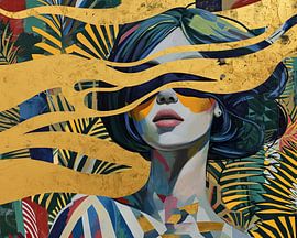 Modern Tropical Portrait by Wonderful Art