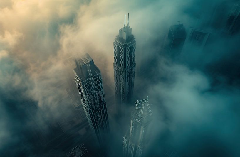 Dubai von oben von fernlichtsicht