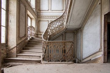 Staircase in French chateau