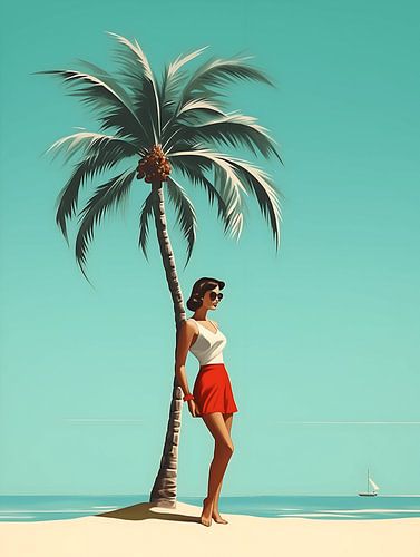 Palmboom Pin Up I