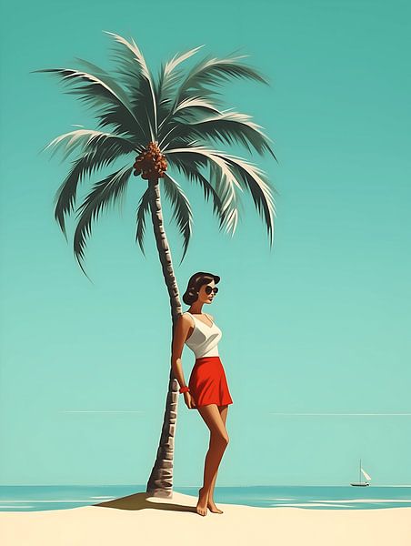 Palmboom Pin Up I van Gypsy Galleria