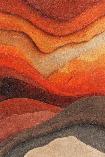 Layered hills in warm shades by Whale & Sons