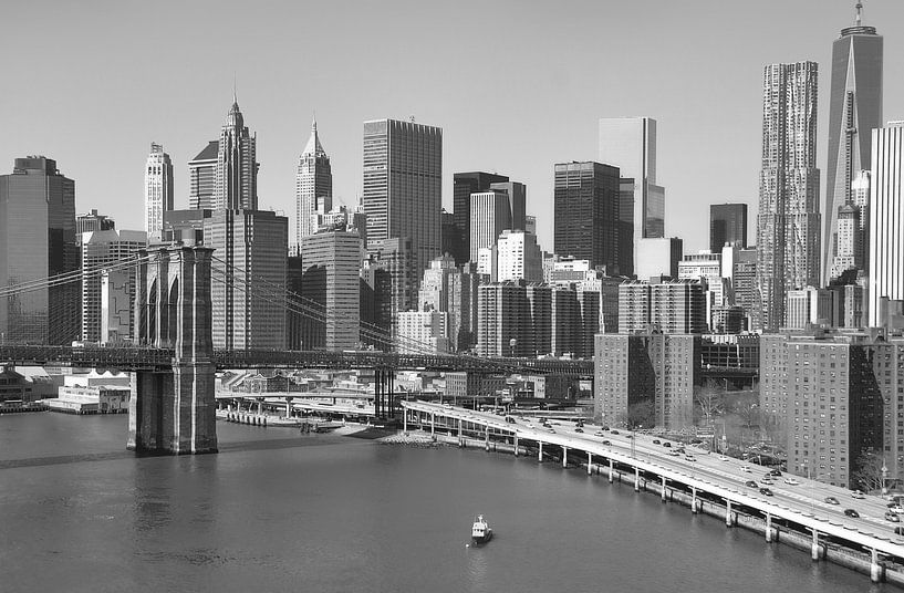 Skyline New York von der Manhatten Bridge von Artstudio1622