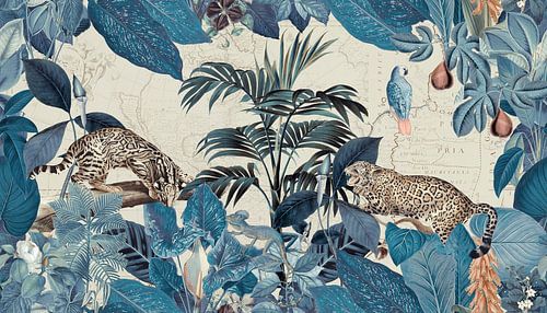 Cheetahs in de tropische jungle