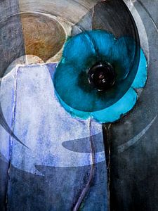 Blauer Mohn - Abstrakt