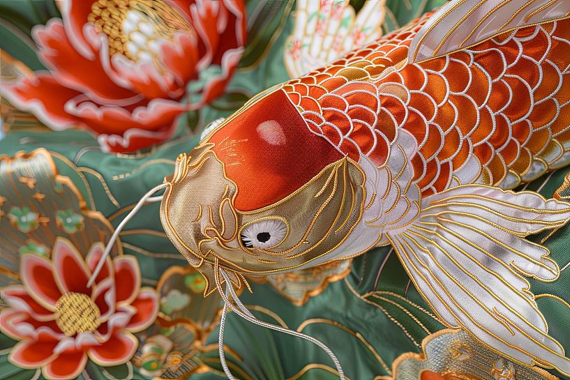 picturesque Japan koi carp fish by Egon Zitter