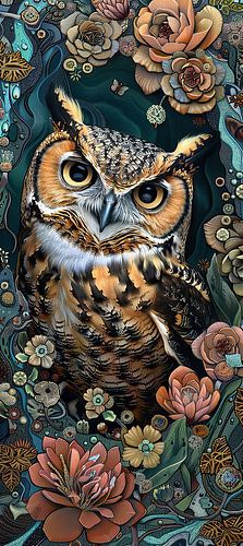 Painting Owl Nature