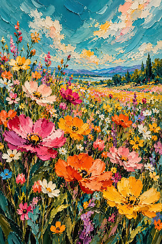Wildflowers in the Summer Light x Impasto