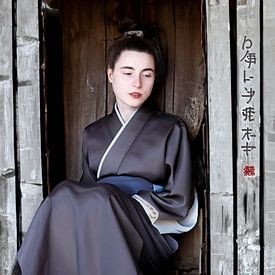 Geisha in een melancholieke stemming [naturel uitvoering] van Affect Fotografie