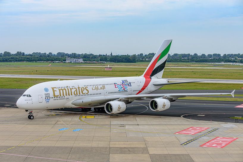 Emirates Airbus A380 Passagierflugzeug. von Jaap van den Berg