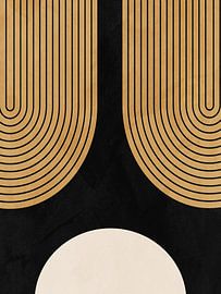 Moderne Geometrische Abstrakte Kunst In Erdtönen von Online Arts