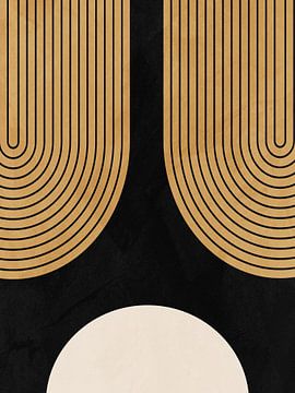 Modern Geometric Abstract Art in Earth Tones by Online Arts