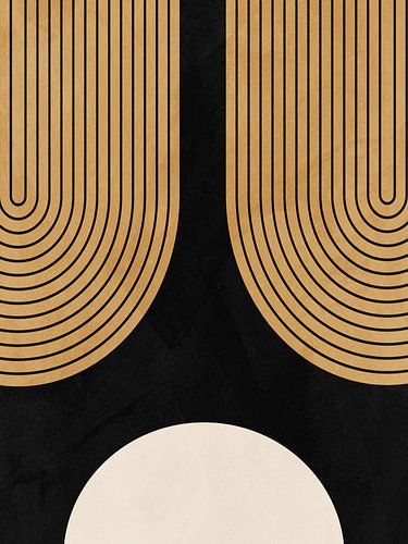 Modern Geometric Abstract Art in Earth Tones