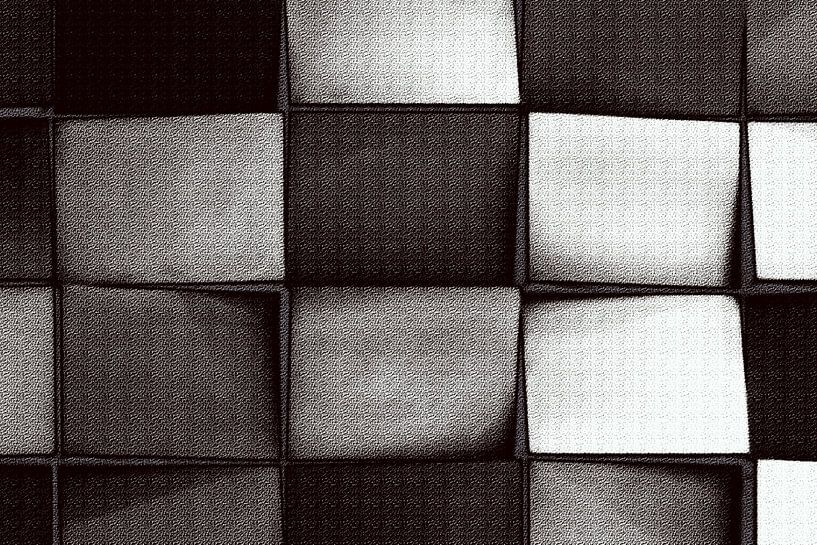 Abstrakte Quadrate in Schwarz-Weiß von Maurice Dawson