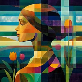 Tulip girl by Marlon Paul Bruin