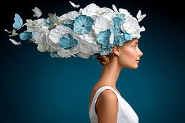 portrait de femme en couleur sur Egon Zitter