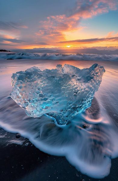 Gouden uur aan de kust van IJsland van fernlichtsicht