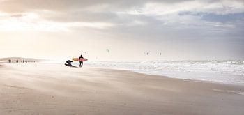Winter surfen op de Noordzee