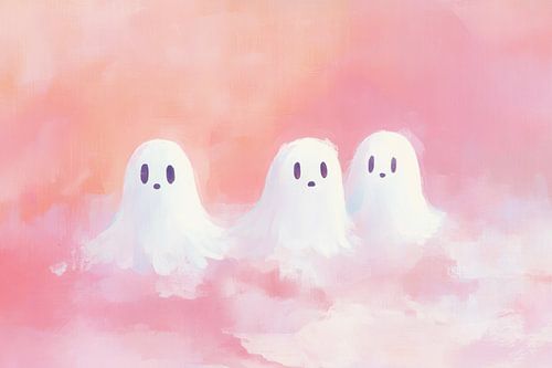 Amis spectraux mignons et bizarres