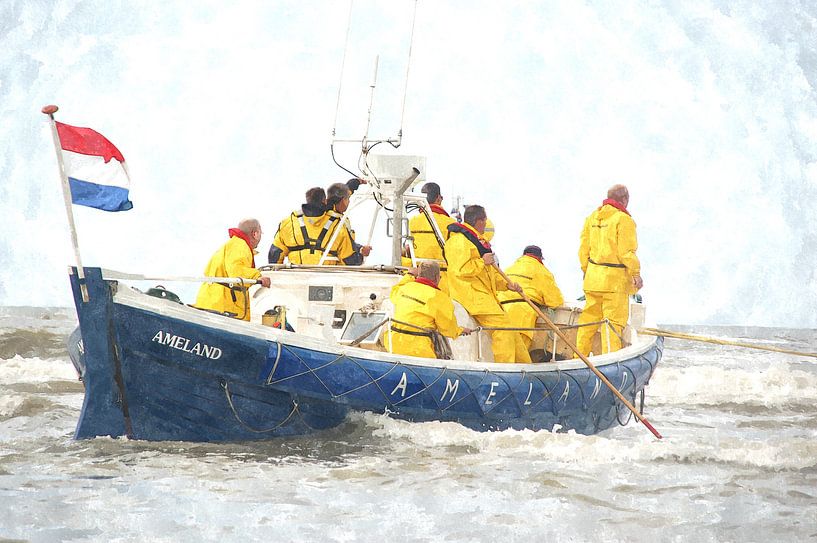 Historische Reddingsboot Ameland "Abraham Fock" van Shutter Dreams