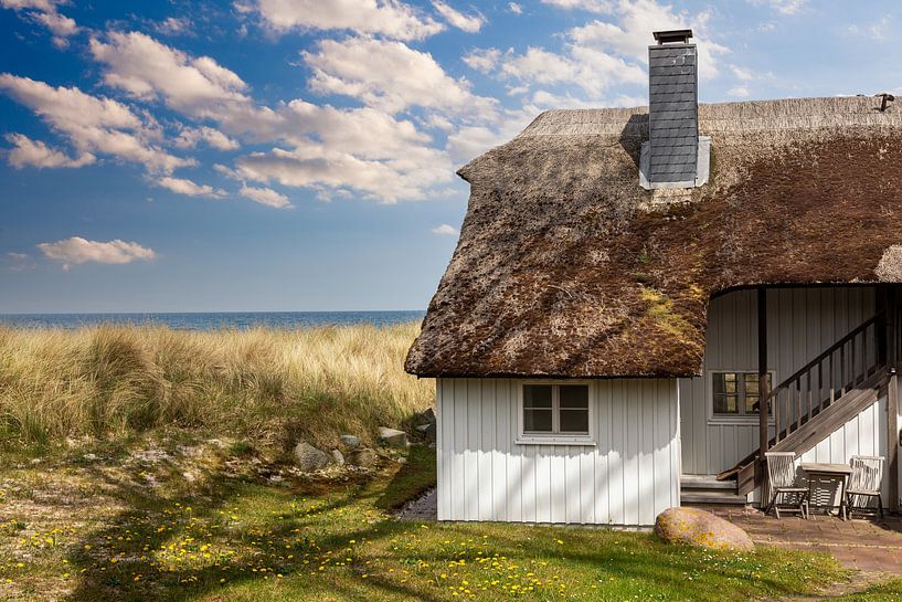 Maison de roseau sur la plage par Tilo Grellmann
