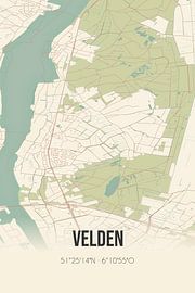 Vintage map of Velden (Limburg) by Prints of Place