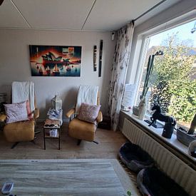 Customer photo: Sailboats at sunset Sydney by artefacti, on ArtFrame