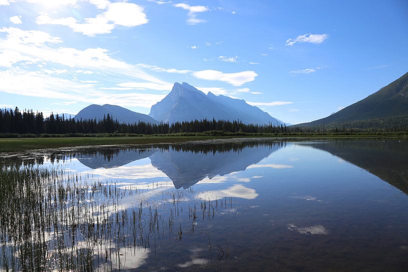 Silent Reflection - Mountain landscape in Cool Blue tones by Northfold Works