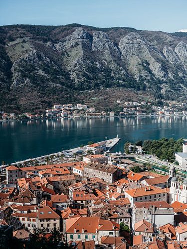 Blick über Kotor, Montenegro von Dayenne van Peperstraten