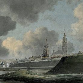 Gezicht op Breda vanaf de rivier (omstreeks 1780) van Affect Fotografie