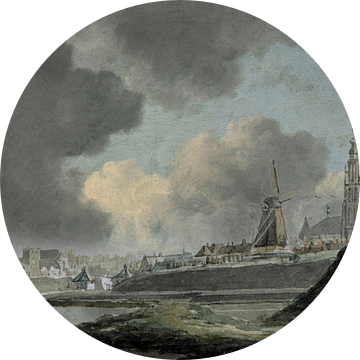 Gezicht op Breda vanaf de rivier (omstreeks 1780) van Affect Fotografie