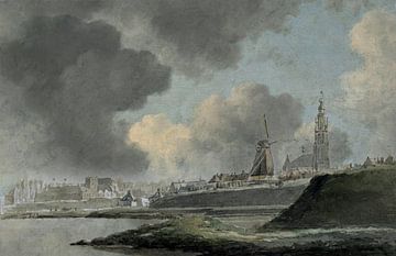 Gezicht op Breda vanaf de rivier (omstreeks 1780)
