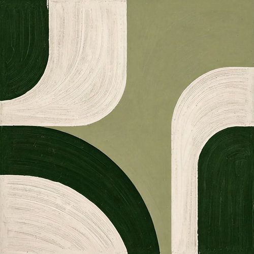 modern art abstract green shapes