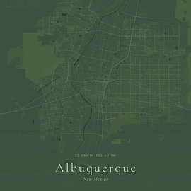 Vintage map of Albuquerque, United States by Prints of Place