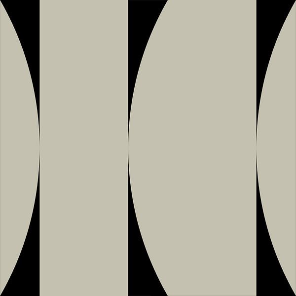 Geometrische Formen und Linien in Schwarz Nr. 4 von Dina Dankers