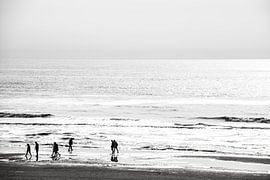 Noordzeekust in Zwart/Wit bij tegenlicht by Brian Morgan