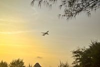 The plane just took off